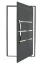 Ver imagem 1 de Porta Pivotante Alumínio Lambril Evolution c/Puxador e.Cinza 100 Brimak