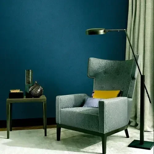 Papel de Parede Efeito Textura Azul Escuro com Leve Brilho Glitter - Coleção Vip 1028 - 1