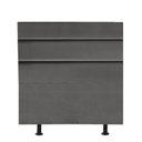 Ver imagem 1 de Cabeceira Estofada Argentina 90cm Solteiro Para Cama Box Quarto Suede Cinza Escuro Grafite - Gat Mag