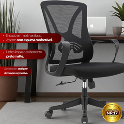 Cadeira de Escritório Diretor Apex - Preta - 14