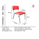 Ver imagem 5 de Kit 6 Cadeiras Iso Infantil Escolar e Creche