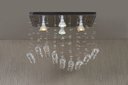 Ver imagem 3 de Kit 2 Lustres De Cristal Retangular Para Sala Modelo Ondular