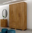 Ver imagem 2 de Guarda-Roupa Encant 4 Portas 3 Gavetas sem Espelho Cumaru Novo Horizonte