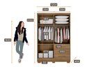 Ver imagem 5 de Guarda-Roupa Encant 4 Portas 3 Gavetas sem Espelho Cumaru Novo Horizonte