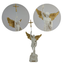 Ver imagem 3 de Arcanjo Miguel Guerreiro, com Escudo Branco, em Resina Premium 30 Cm
