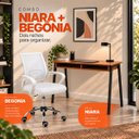 Ver imagem 5 de Conjunto de Escritório Mesa Niara e Cadeira Begônia Mesh Branca