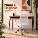 Ver imagem 4 de Conjunto de Escritório Mesa Niara e Cadeira Begônia Mesh Branca