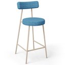 Ver imagem 3 de Kit 06 Banquetas Baixa Cozinha Sala Jantar Bancada Milão Arena L02 Linho Azul - lyam decor