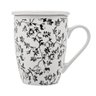 Caneca de Porcelana com Filtro e Tampa Super White Tiny Flowers 310mL - Lyor - 3
