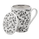 Ver imagem 1 de Caneca de Porcelana com Filtro e Tampa Super White Tiny Flowers 310mL - Lyor
