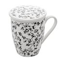 Ver imagem 2 de Caneca de Porcelana com Filtro e Tampa Super White Tiny Flowers 310mL - Lyor