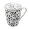 Caneca de Porcelana com Filtro e Tampa Super White Tiny Flowers 310mL - Lyor - 2
