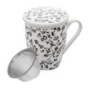Ver imagem 6 de Caneca de Porcelana com Filtro e Tampa Super White Tiny Flowers 310mL - Lyor