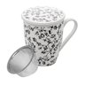 Caneca de Porcelana com Filtro e Tampa Super White Tiny Flowers 310mL - Lyor - 6