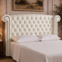 Ver imagem 1 de Cabeceira para Cama Box King 237cm Kendi Facto Off White - Sallar Home
