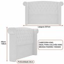 Ver imagem 3 de Cabeceira para Cama Box King 237cm Kendi Facto Off White - Sallar Home