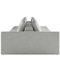 Sofá Ilha Modular para Sala 232cm com Puff Dublin K01 Linho Cinza - Lyam Decor - 2