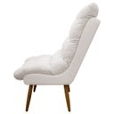 Ver imagem 6 de Poltrona Decorativa para Sala Consultório Clínica Recepção Salão Manicure Sufler Decorativa Linho