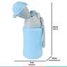 Mictório Higiênico Infantil Portátil Antivazamento Bebê Criança Elefantinho Buba - Azul - 5
