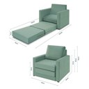 Ver imagem 2 de Poltrona Simi 2 em 1 Poltrona Cama Verde Estofama