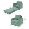 Poltrona Simi 2 em 1 Poltrona Cama Verde Estofama - 2