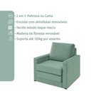 Ver imagem 4 de Poltrona Simi 2 em 1 Poltrona Cama Verde Estofama