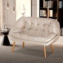 Ver imagem 1 de Namoradeira Sênior Decorativa P Recepção Consultório Suede:bege Suede