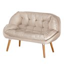 Ver imagem 2 de Namoradeira Sênior Decorativa P Recepção Consultório Suede:bege Suede