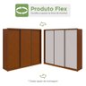 Guarda-roupa Casal Spazio 3 Portas 6 Gavetas 100% Mdf Flex Frassino/off White/frassino - Móveis Lopa - 2