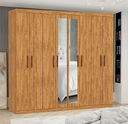 Ver imagem 1 de Guarda Roupa Rubi 8 Portas com Espelho Cinamomo - Carioca