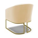 Ver imagem 2 de Cadeira Sala de Jantar Base Industrial Dourado Kit 2 Stella Suede D03 - D’Rossi