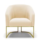Ver imagem 3 de Cadeira Sala de Jantar Base Industrial Dourado Kit 2 Stella Suede D03 - D’Rossi