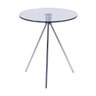 Mesa Tripé Redonda de Vidro Transparente - Or Design - 1