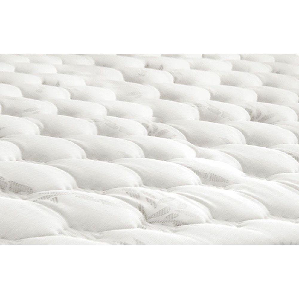 Cama Box Baú Queen: Colchão Molas Castor Bonnel Silver Star Air + Base CRC Courano White(158x198) - 4