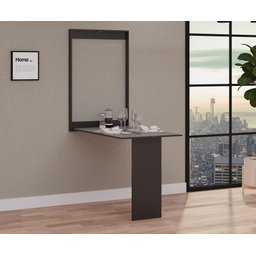 Mesa Dobrável de Parede – 2 Lugares (1 metro) – Open Up Preto - 1