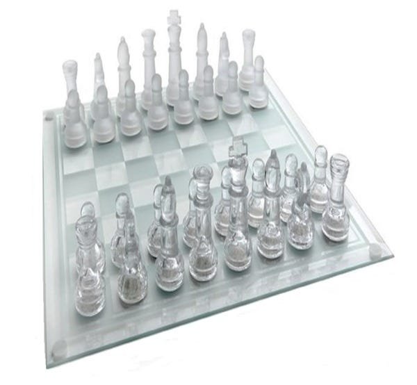 Quadro em Tela Tabuleiro de xadrez de vidro 