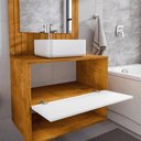 Ver mais imagens de Conjunto Gabinete com Espelheira para Banheiro Orion Naturalle Branco