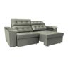 Sofá Retrátil e Reclinável New Austrália 2,25M Tecido Suede Cinza - Cama Inbox - 8