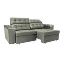 Ver mais imagens de Sofá Retrátil e Reclinável New Austrália 2,25M Tecido Suede Cinza - Cama Inbox