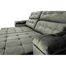Sofá Retrátil e Reclinável New Austrália 2,25M Tecido Suede Cinza - Cama Inbox - 4