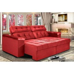 Sofá Retrátil e Reclinável New Austrália 2,25M Tecido Suede - Cama Inbox - 1