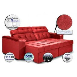 Sofá Retrátil e Reclinável New Austrália 2,25M Tecido Suede - Cama Inbox - 3