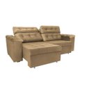Ver mais imagens de Sofá Retrátil e Reclinável New Austrália 2,25M Tecido Suede Castor - Cama Inbox