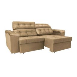 Sofá Retrátil e Reclinável New Austrália 2,25M Tecido Suede Castor - Cama Inbox - 7