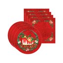 Ver imagem 2 de Kit Sousplat + Guardanapo Natal Trenó Nsw 4 Peças com Base