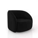 Ver imagem 1 de Poltrona Decorativa Sala de Estar Clarke Veludo Preto G45 - Gran Belo