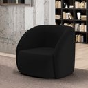 Ver imagem 2 de Poltrona Decorativa Sala de Estar Clarke Veludo Preto G45 - Gran Belo