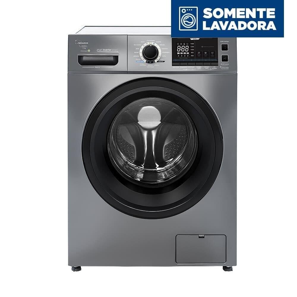 Máquina de Lavar Midea 11Kg Inverter Prata LFA11X1 220V | MadeiraMadeira