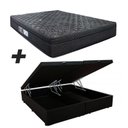 Ver imagem 1 de Cama Box Baú Bipartido Casal + Colchão Portobel De Mola Arezzo Black Light