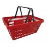 Cesta Plástica de Supermercado/loja Vermelho - 2